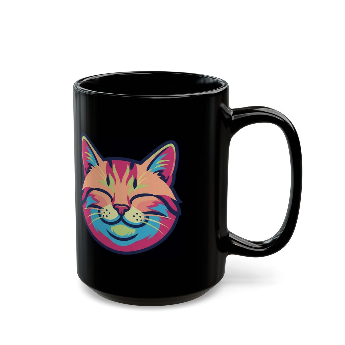 "Always Cuddle Your Pussy" Black Ceramic Mug — Graphic