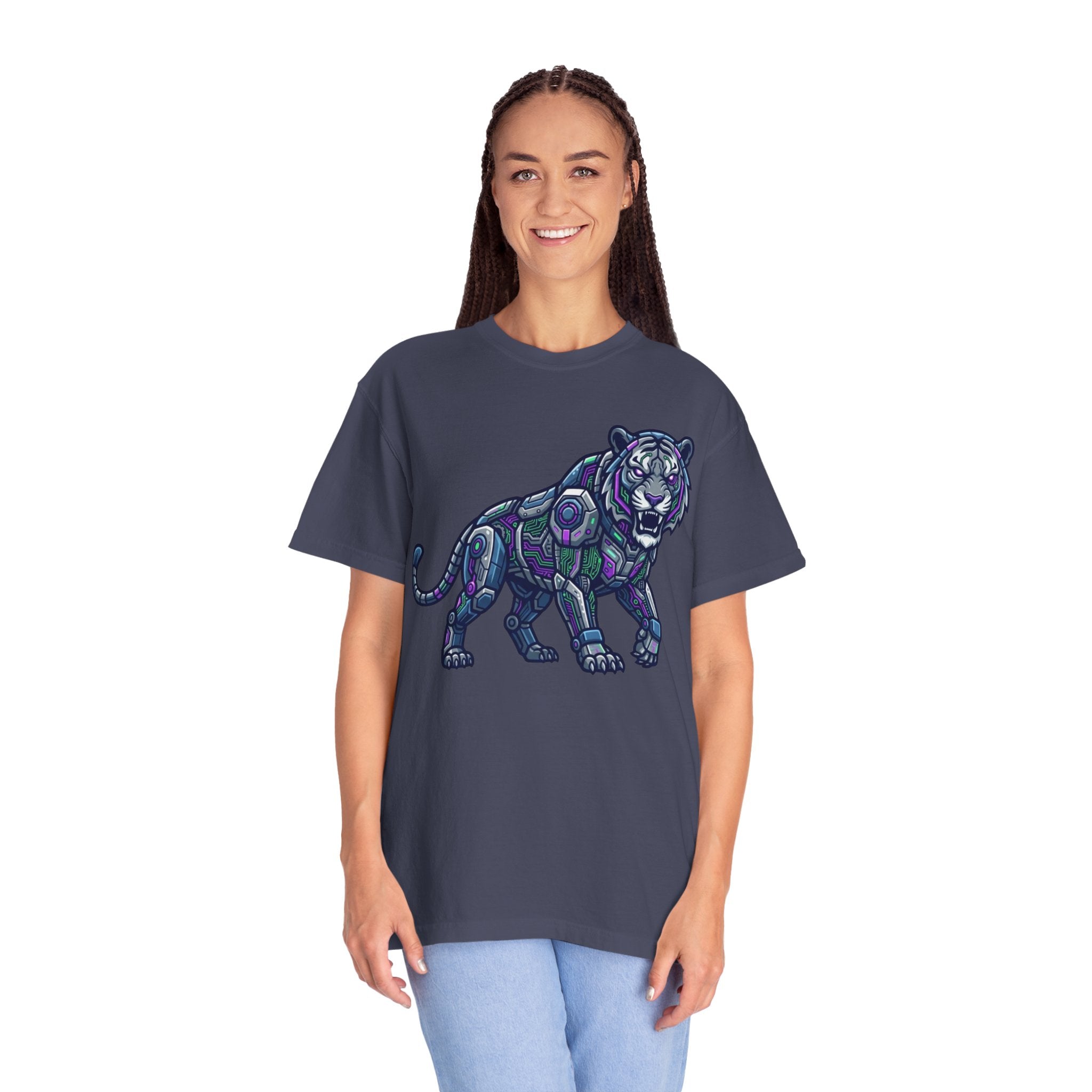 "Cyber Tiger" Unisex Garment-Dyed Tee
