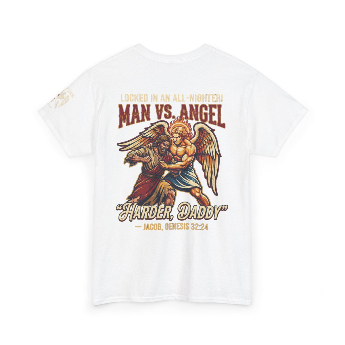 Good Book Series Man vs Angel Premium Graphic Tee