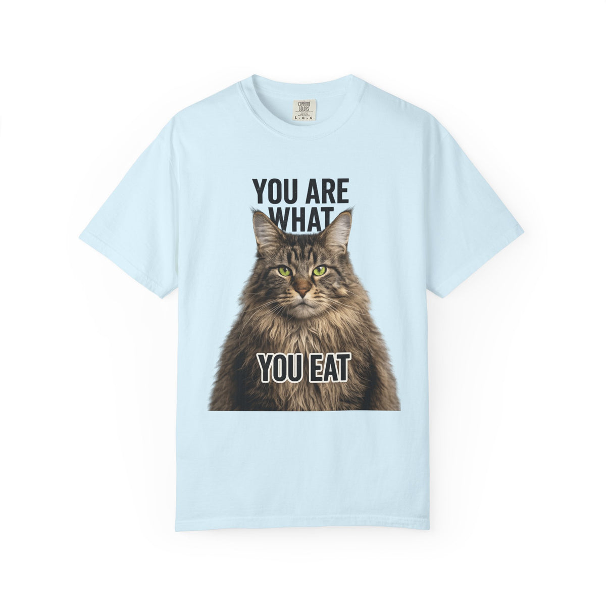 Color: Chambray | You Are What You Eat - Cat 5 Unisex Garment-Dyed T-shirt