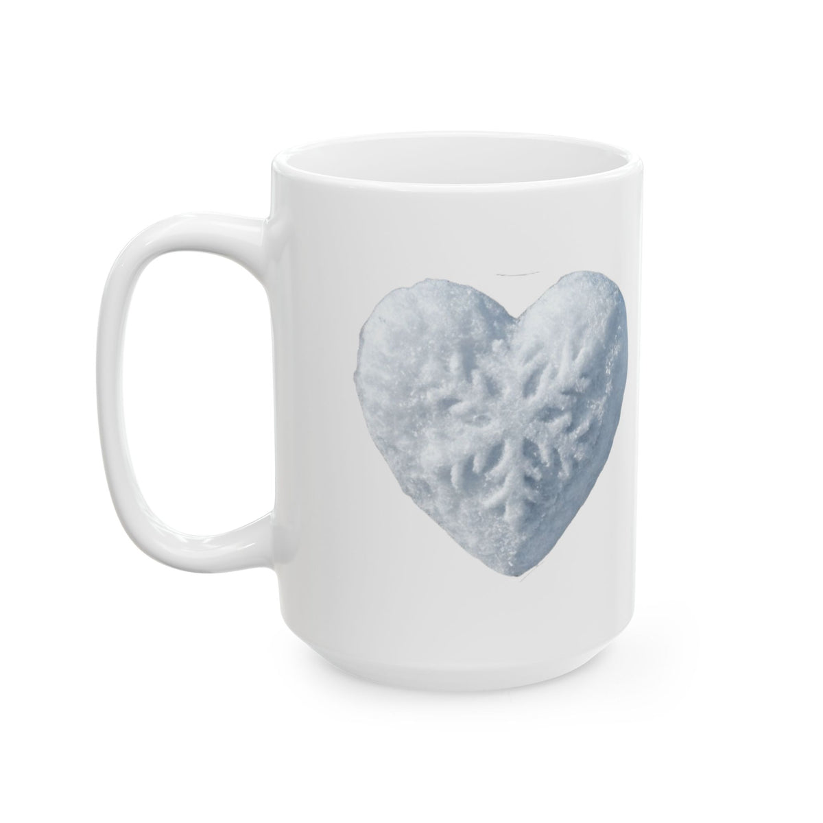 "I Love Snow" White Ceramic Mug — Graphic