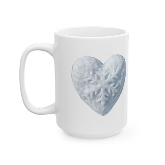 "I Love Snow" White Ceramic Mug — Graphic