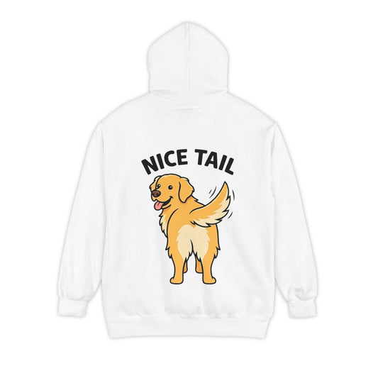 Color: White | Nice Tail Garment-Dyed Hoodie