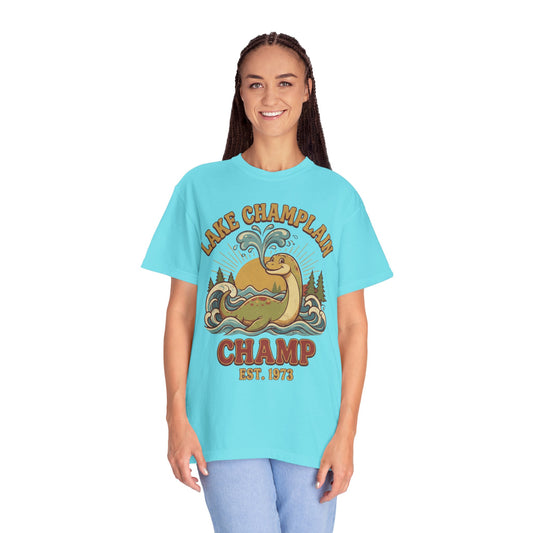 Color: Lagoon Blue | Champ (Lake Champlain) Unisex Garment-Dyed Tee