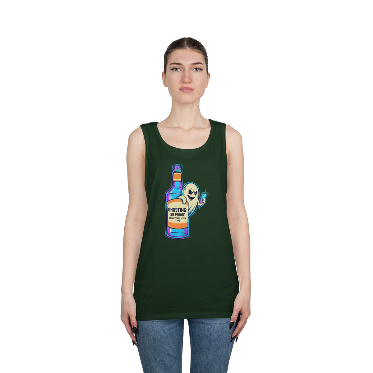 Color: Forest Green | Ghosting Tank Top