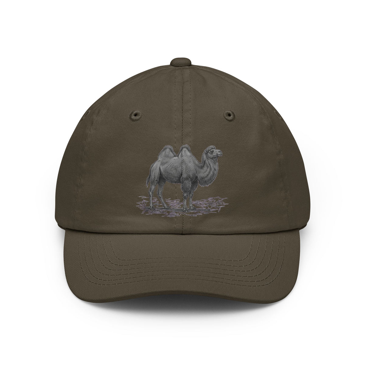 Color: Olive | Pencil Sketch Art Camel Dad Hat