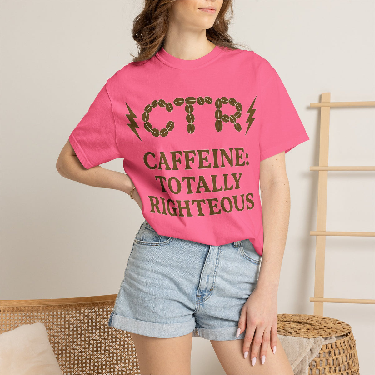 Color: Crunchberry | CTR: Caffeine Totally Righteous Unisex Garment-Dyed T-shirt
