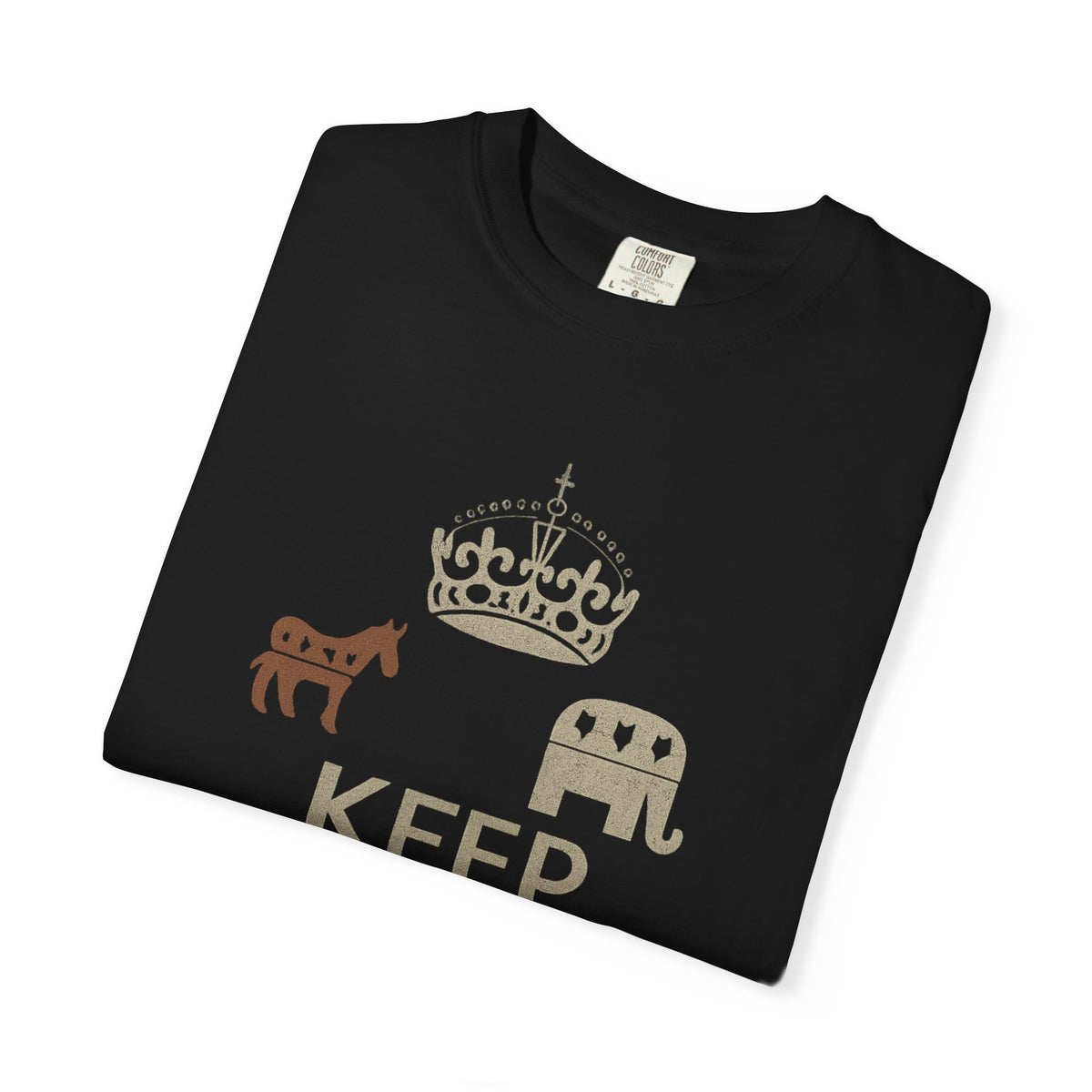 ""KEEP CALM AND BLAME THE OTHER PARTY" Unisex Garment-Dyed T-shirt