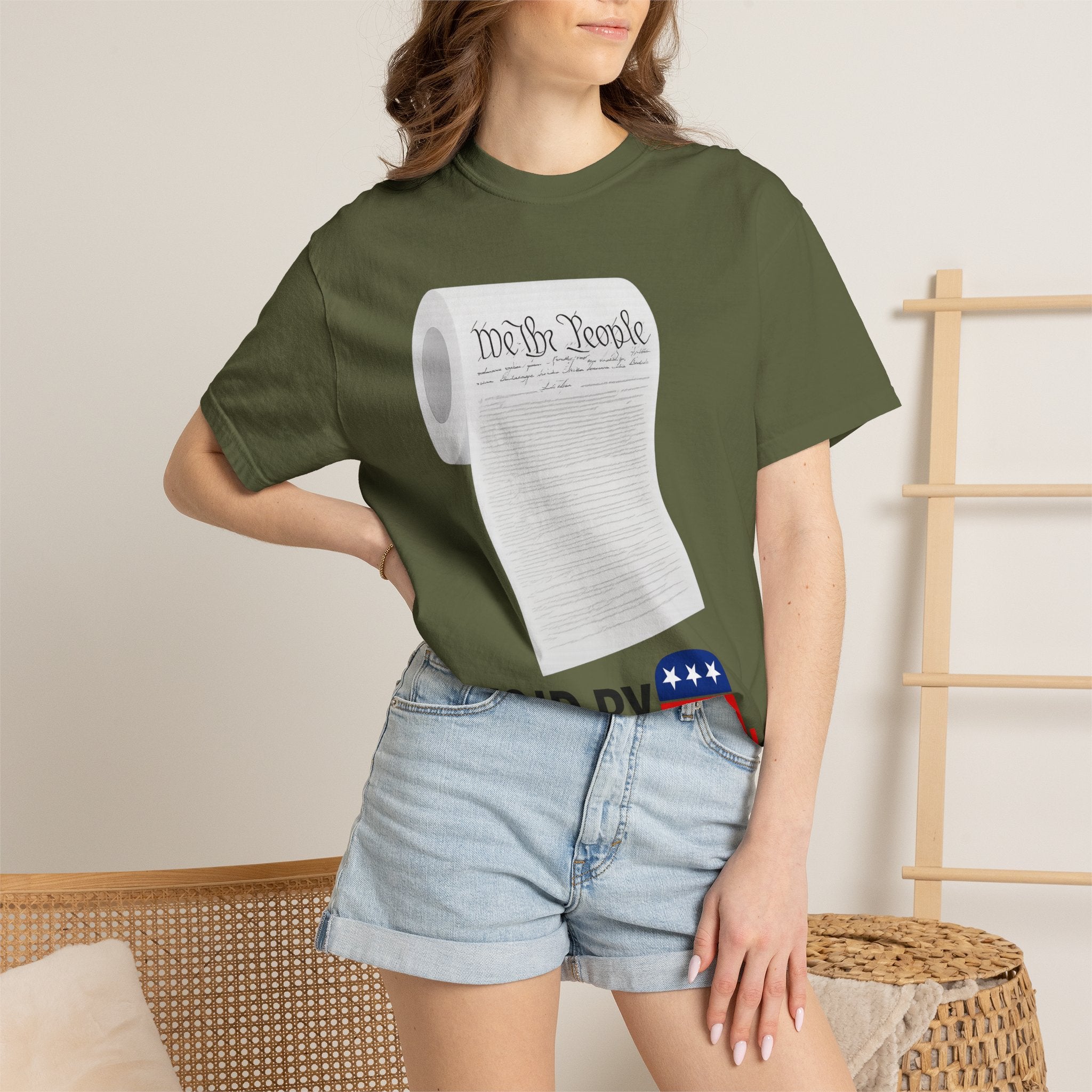"Constitution Toilet Paper" Unisex Garment-Dyed T-shirt