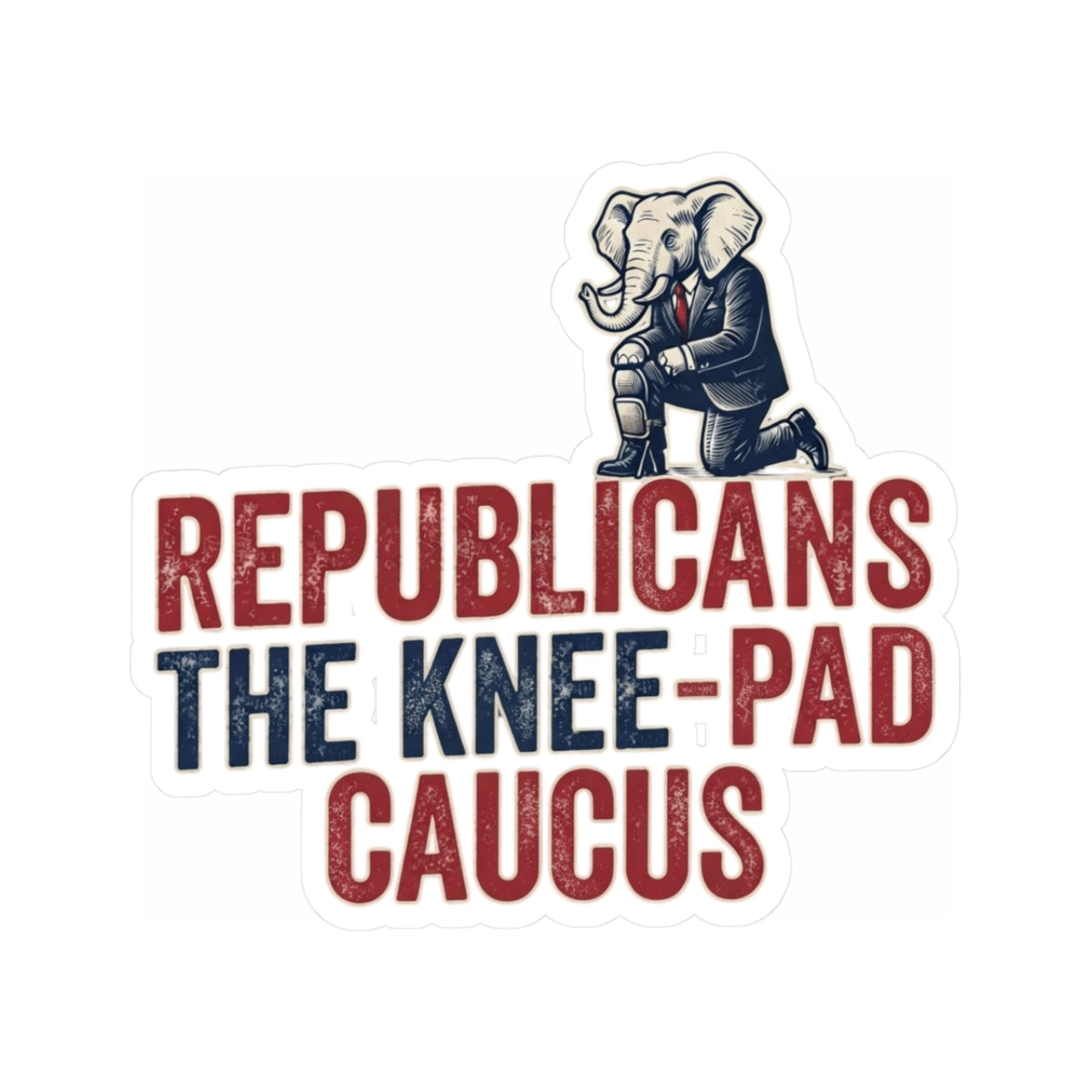 "The Knee Pad Caucus" Sticker — Main