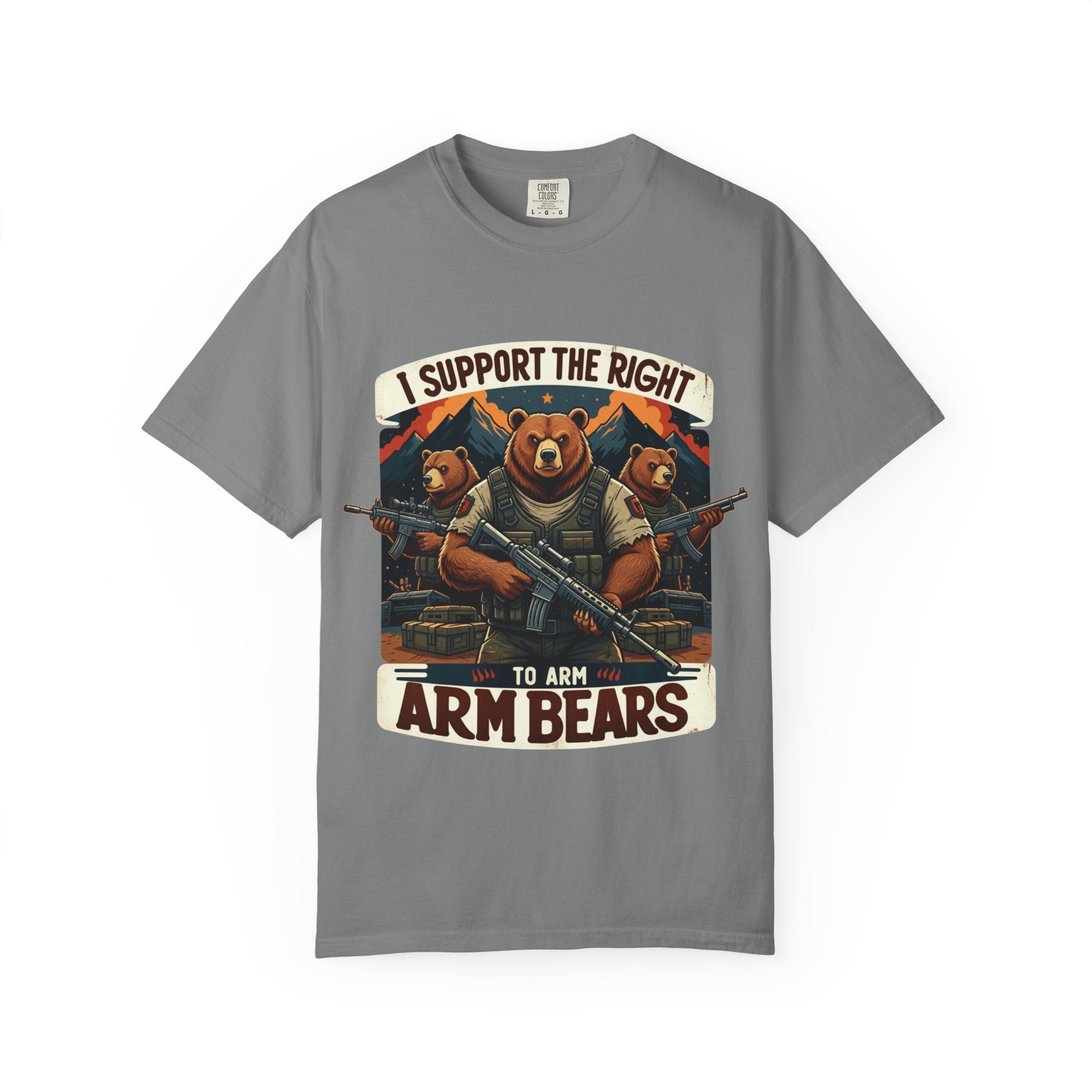 "The Right to Arm Bears (Mountain Division)" Unisex Garment-Dyed T-shirt