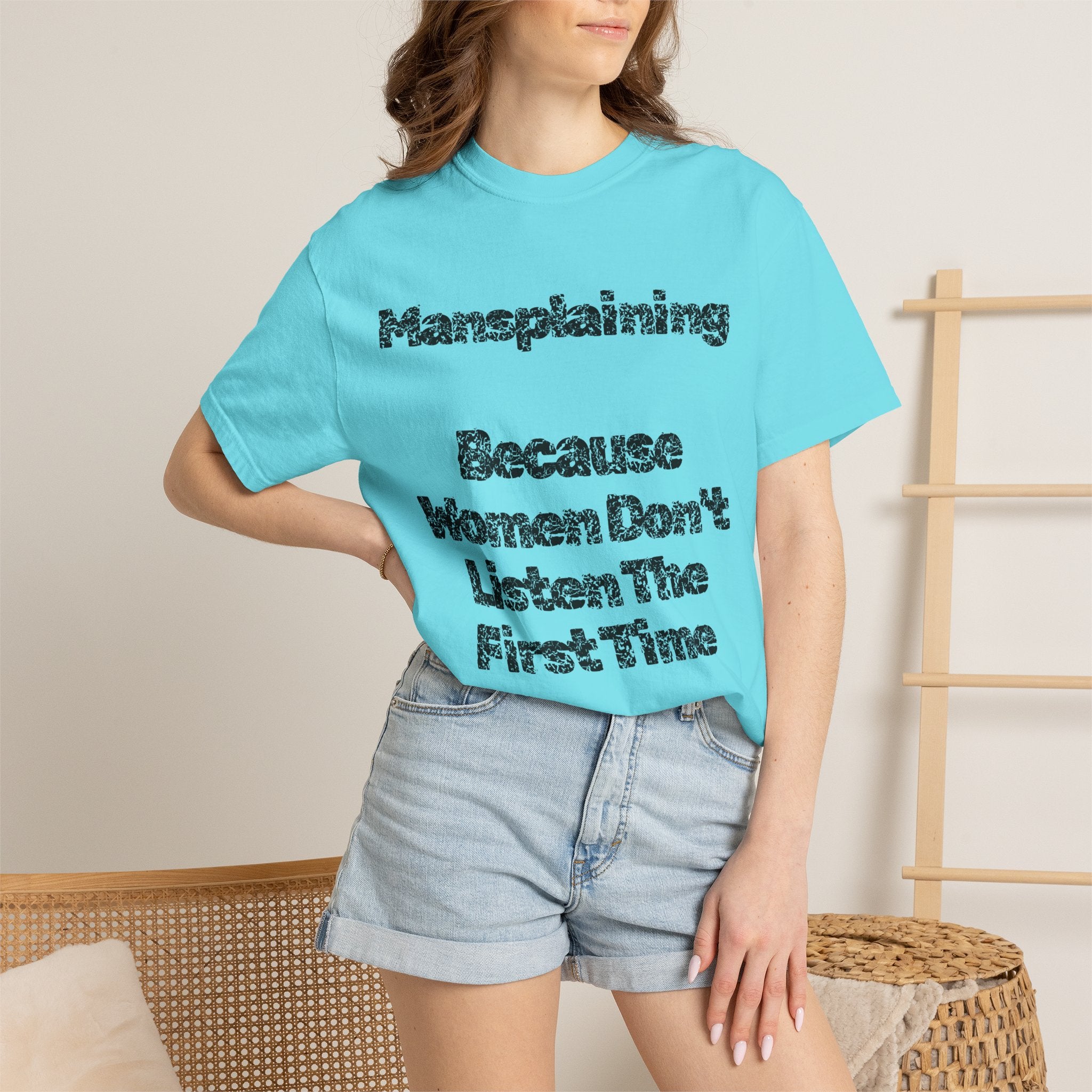 "Mansplaining" Unisex Garment-Dyed Tee