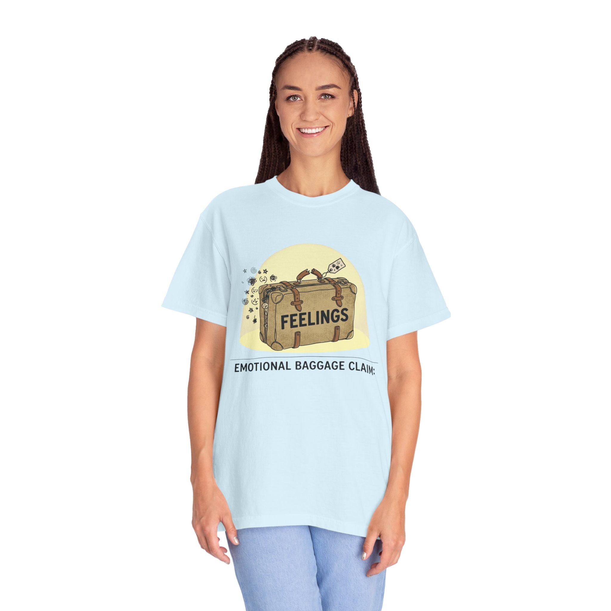 "Emotional Baggage Claim" Unisex Garment-Dyed T-shirt