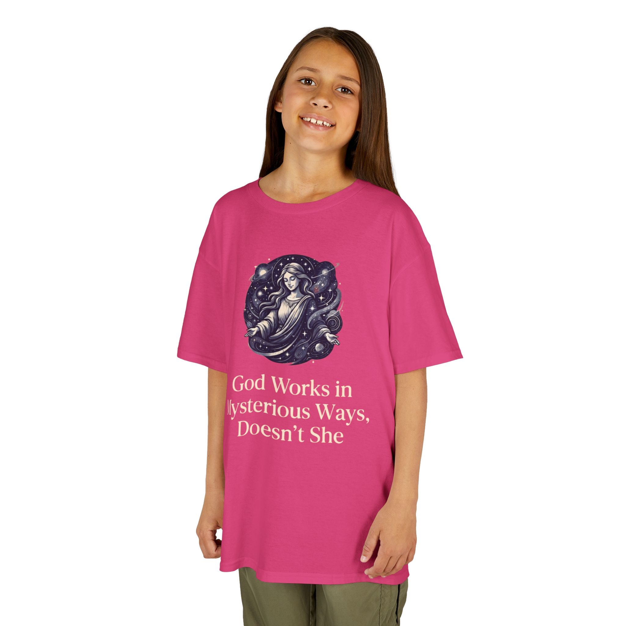 "God Works in Mysteroius Ways" Kids Tee