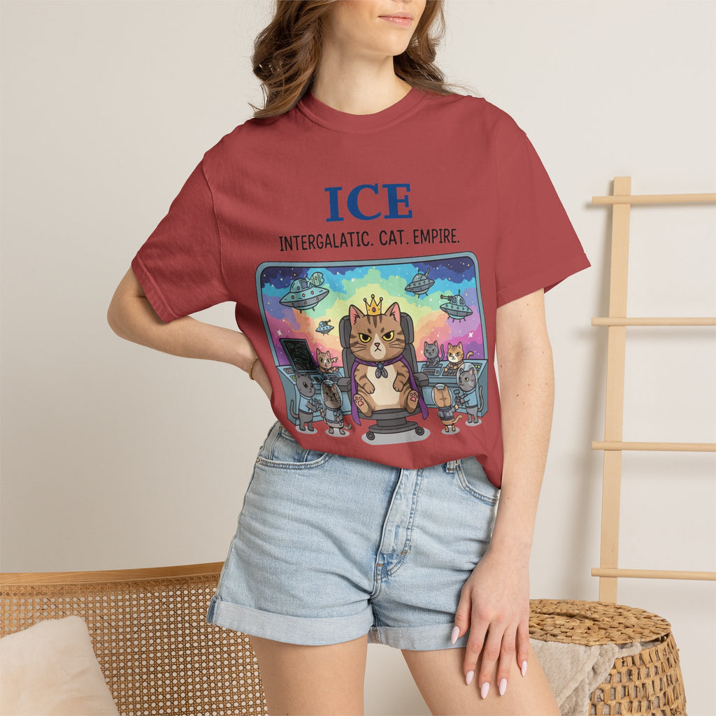 "ICE (Intergalactic Cat Empire)" Unisex Garment-Dyed T-shirt