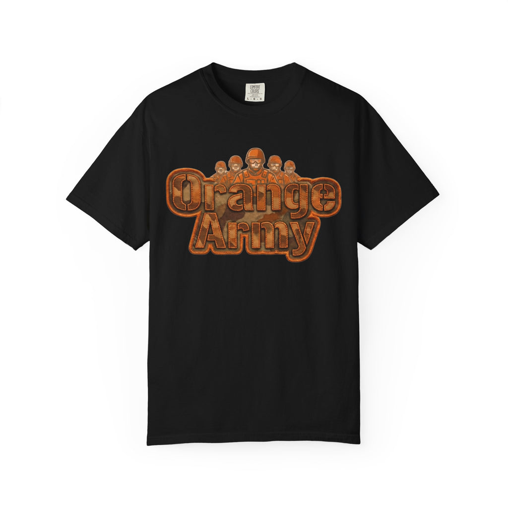 Orange Army: My Squad, My Colors | Garment-Dyed Tee — AttitudeShirts