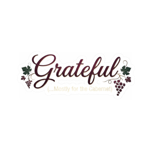 "Grateful for the Carbernet" Sticker — Main