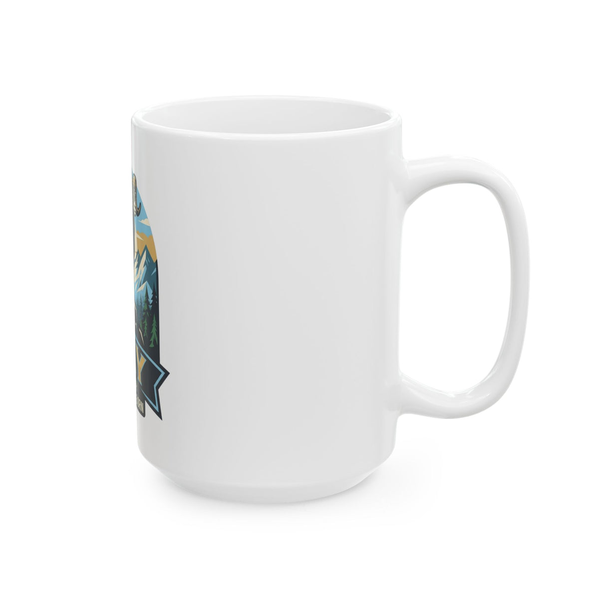 "May Legend" White Ceramic Mug