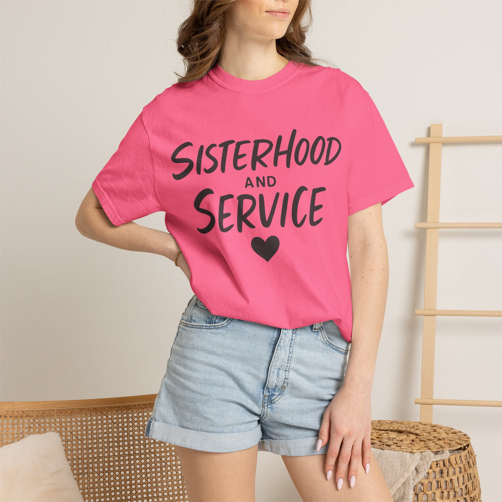 "Sisterhood and Service" Unisex Garment-Dyed T-shirt