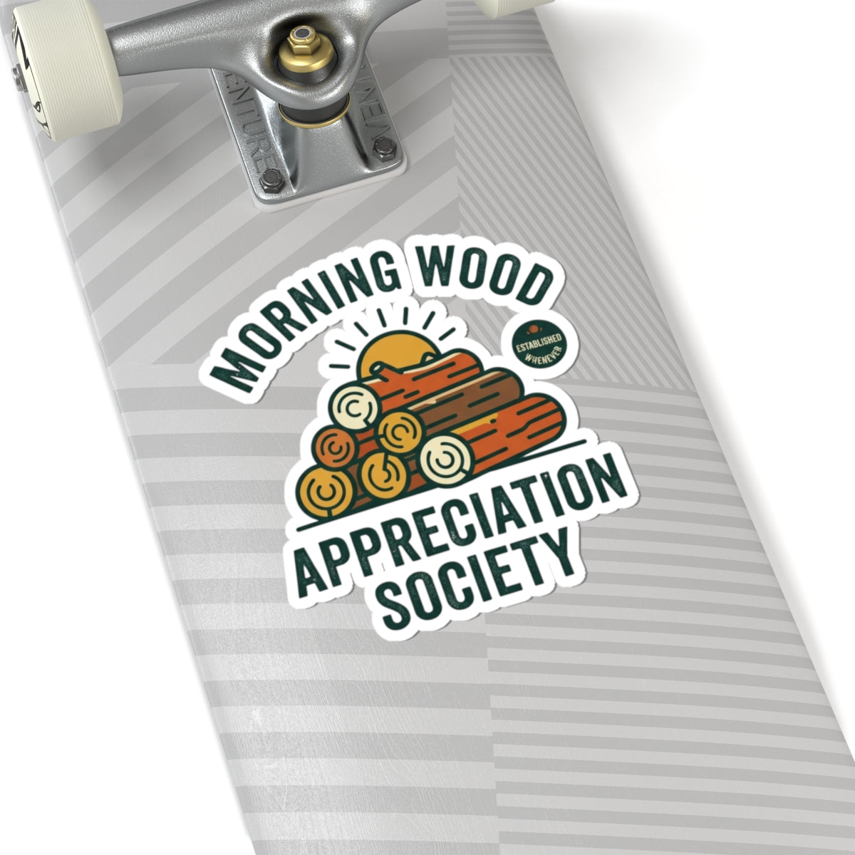 "Morning Wood Appreciation Society" Sticker — Main