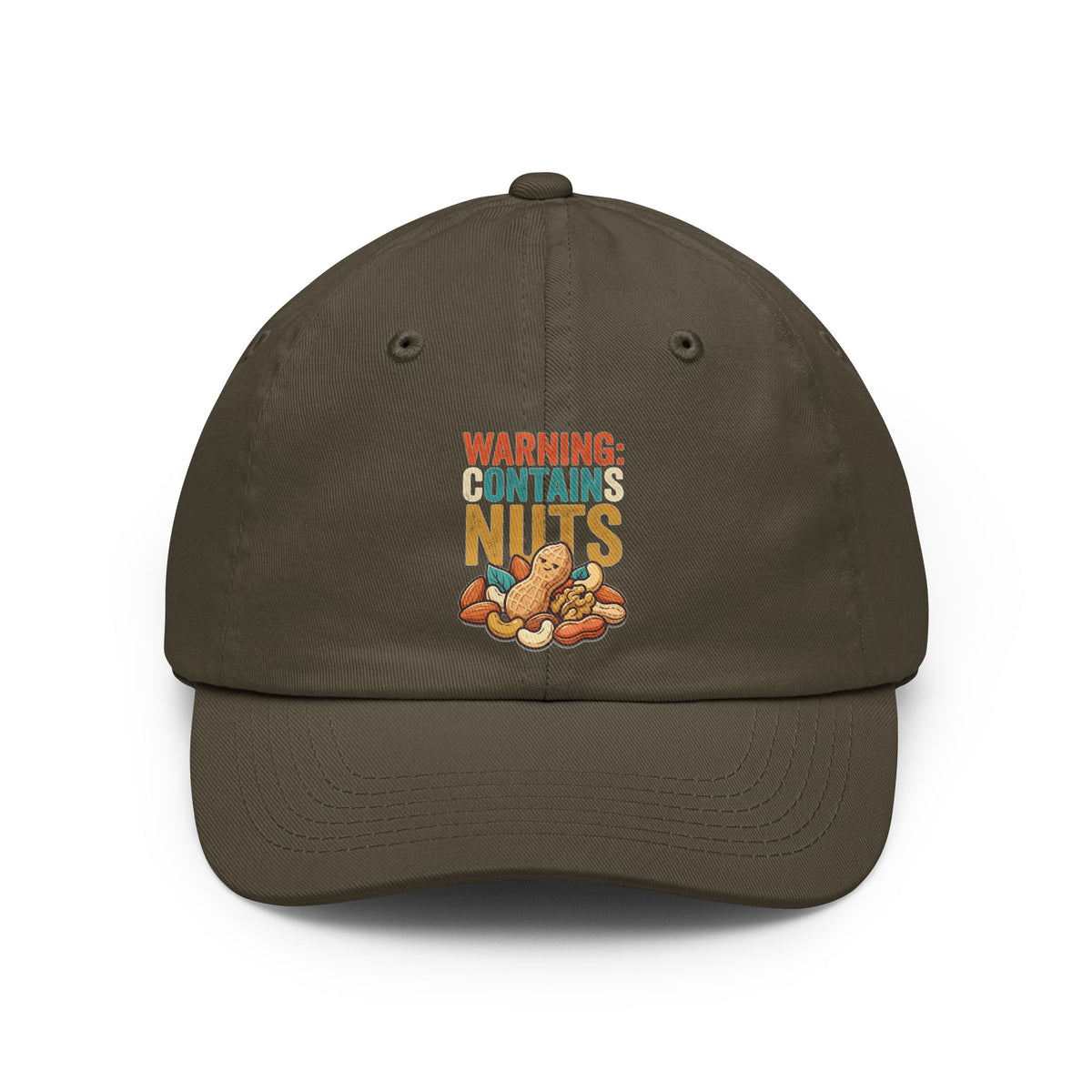Color: Olive | Warning Contains Nuts Dad Hat