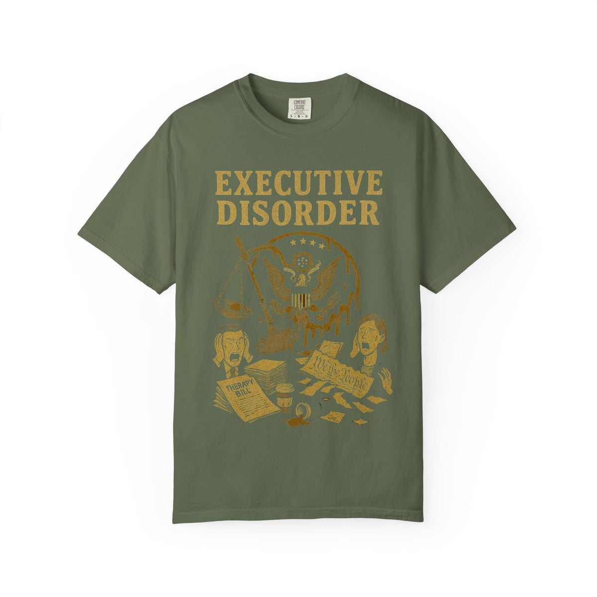 Color: Sage | Executive Disorder Unisex Garment-Dyed T-shirt