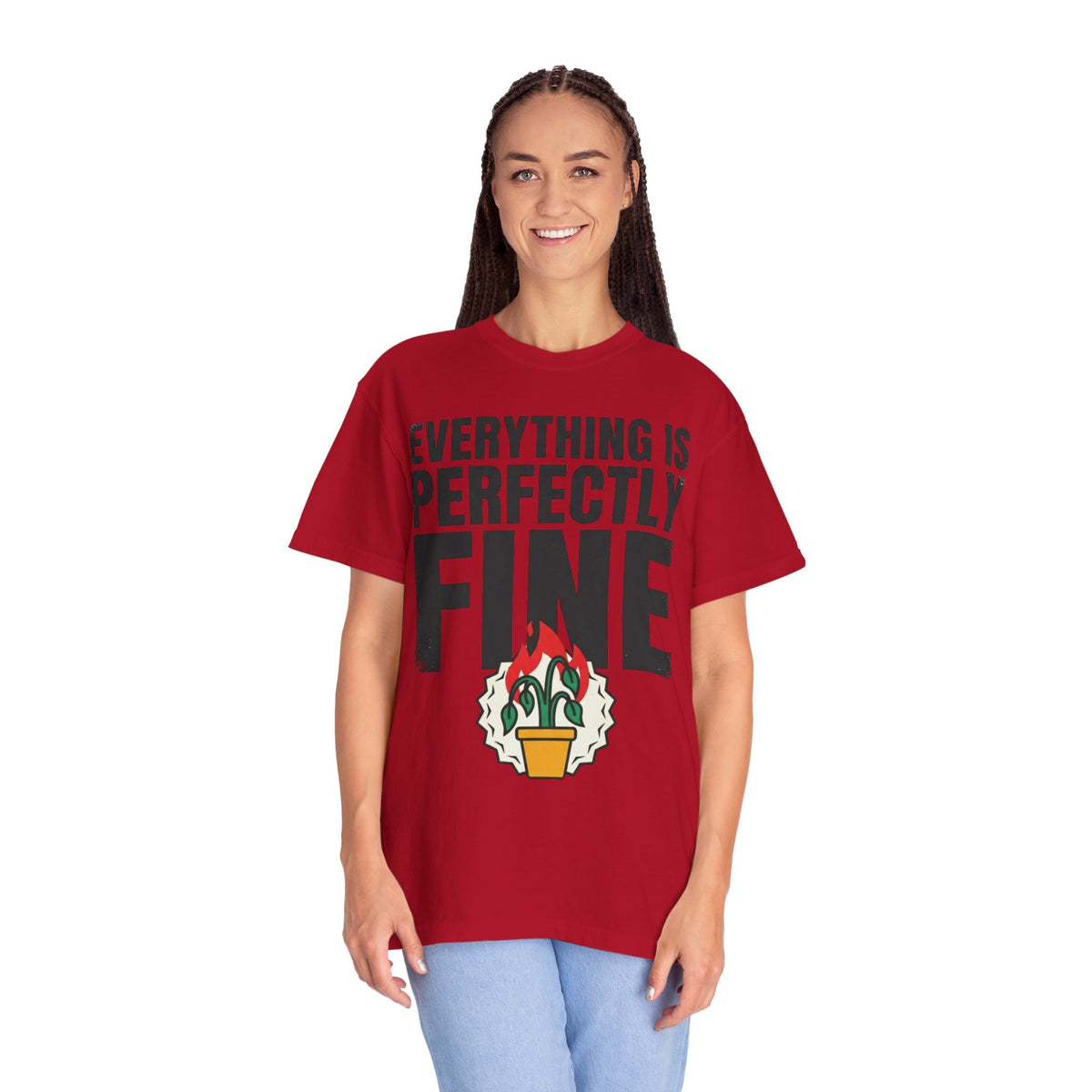 Color: Red | Perfectly Fine Unisex Garment-Dyed Tee