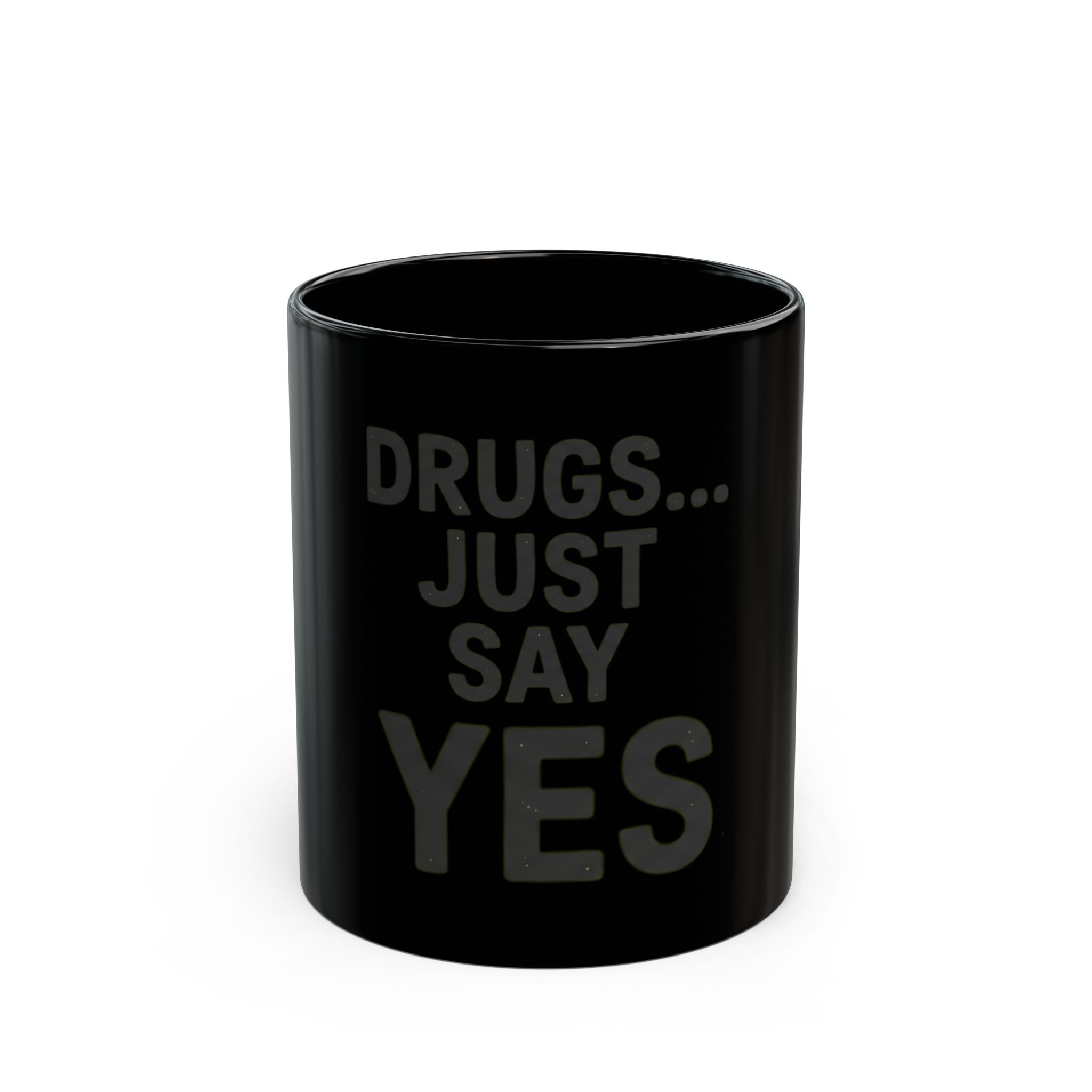 "Just Say Yes" Black Ceramic Mug