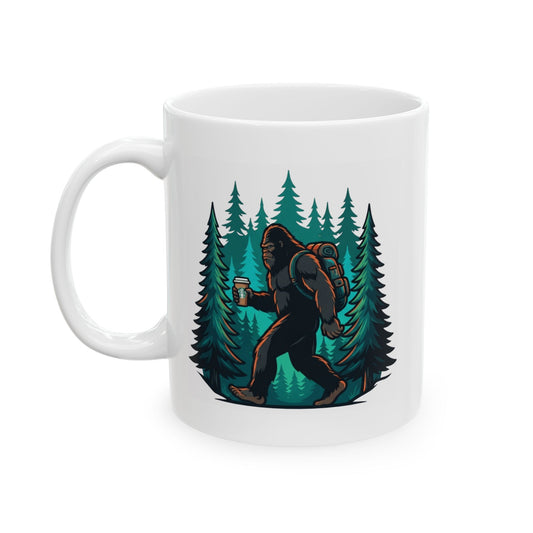 "Bigfoot-Sasquatch (North America)" White Ceramic Mug