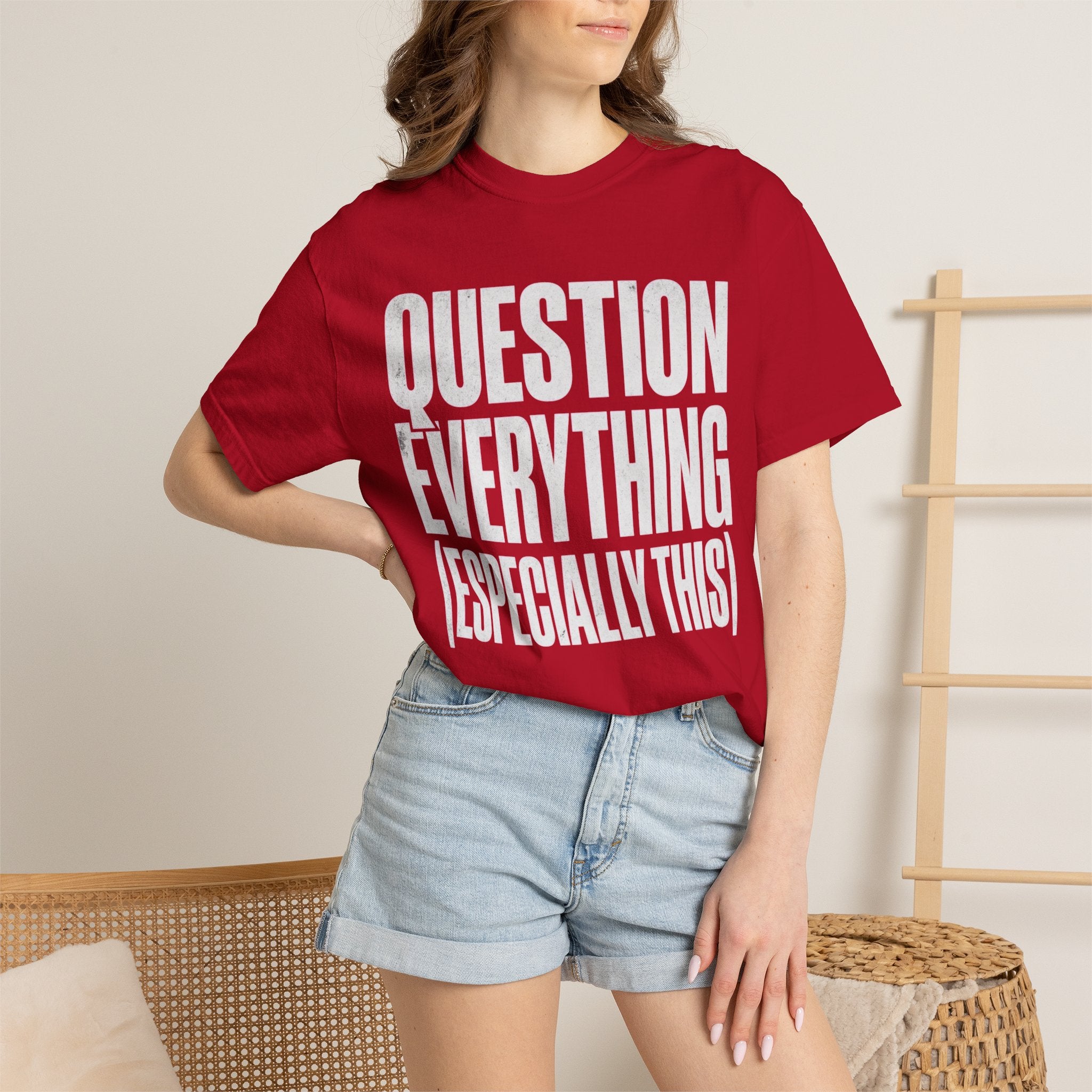 "Question Everything" Unisex Garment-Dyed Tee