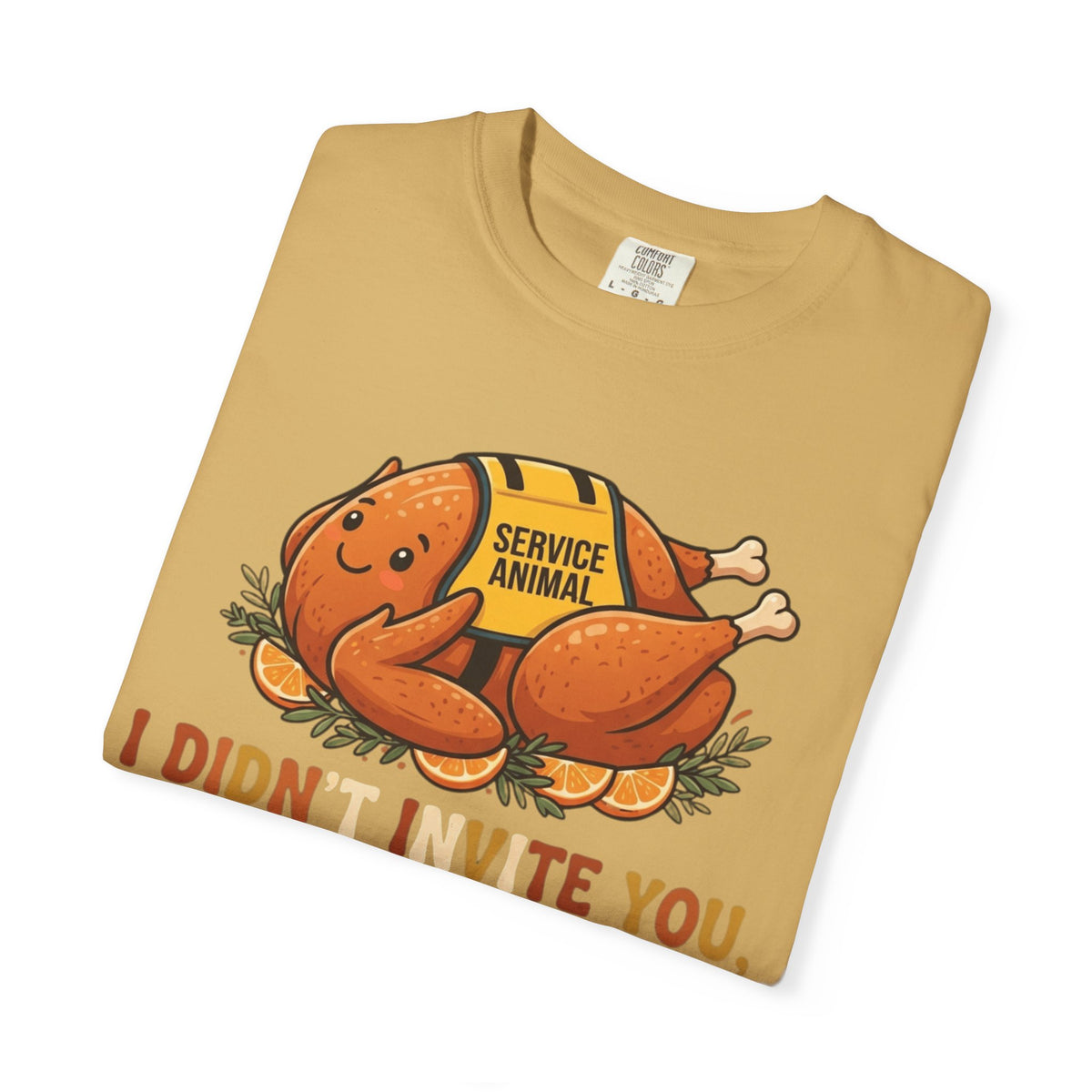 "Emotional Support Turkey" Unisex Garment-Dyed Tee