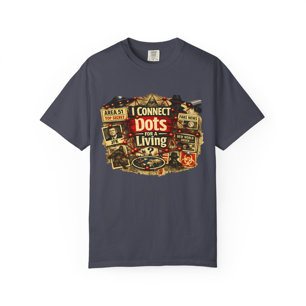 "I Connect Dots For Living" Unisex Garment-Dyed Tee