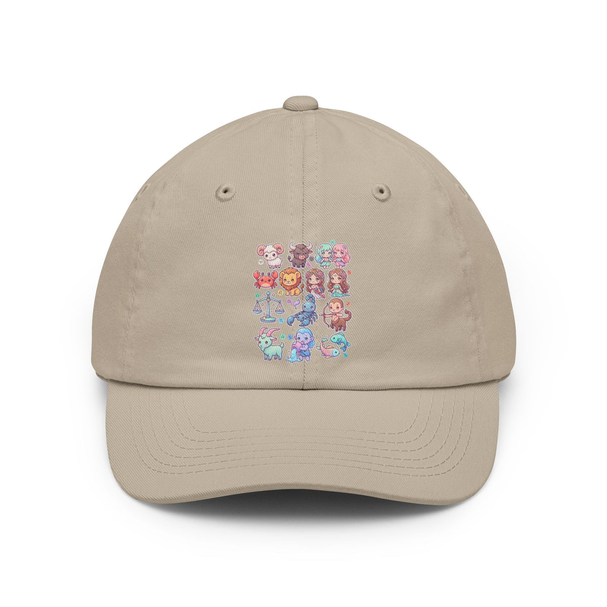 Color: Stone | Cute Chibi Zodiac Dad Hat