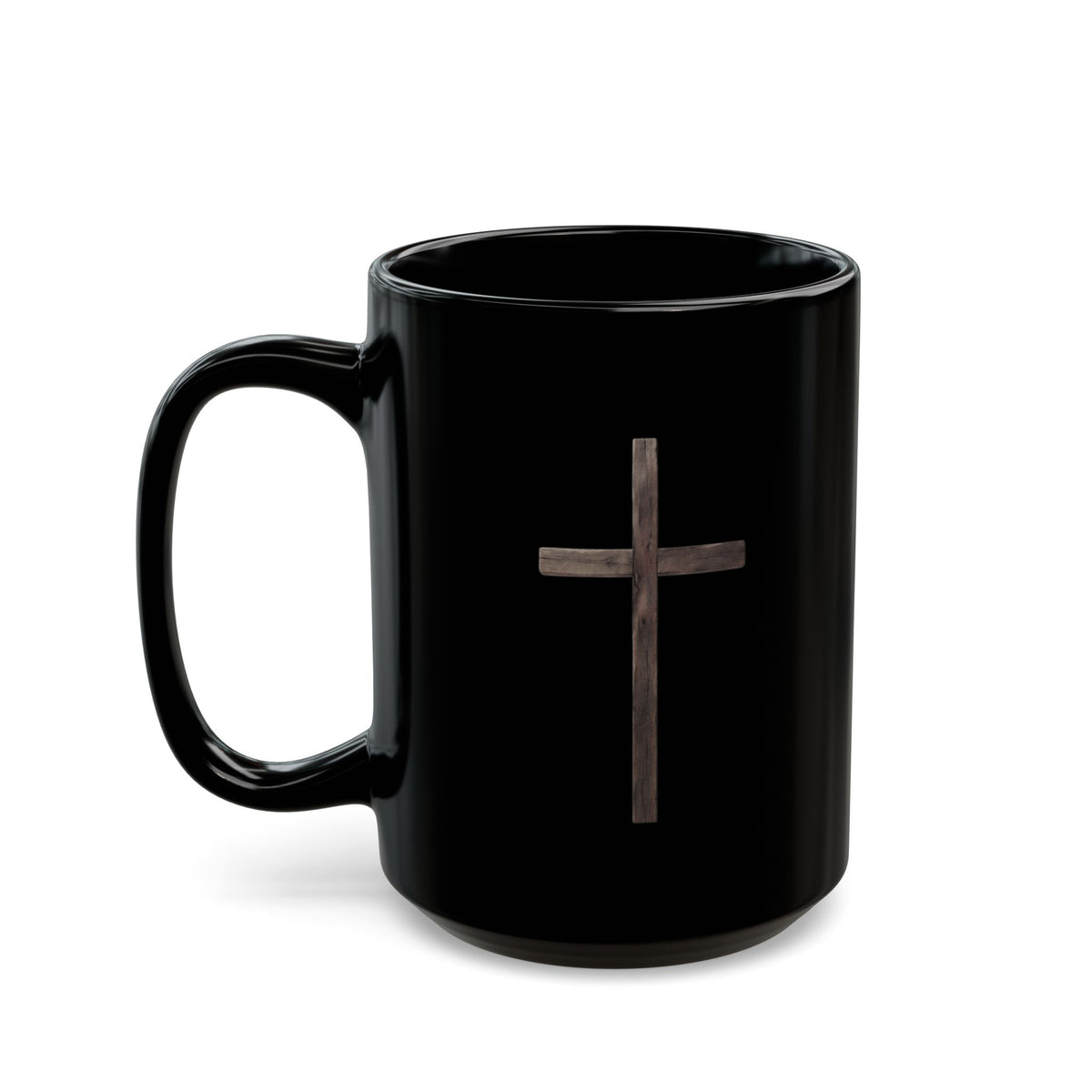 "God Has A Plan For Me" Black Ceramic Mug — Graphic