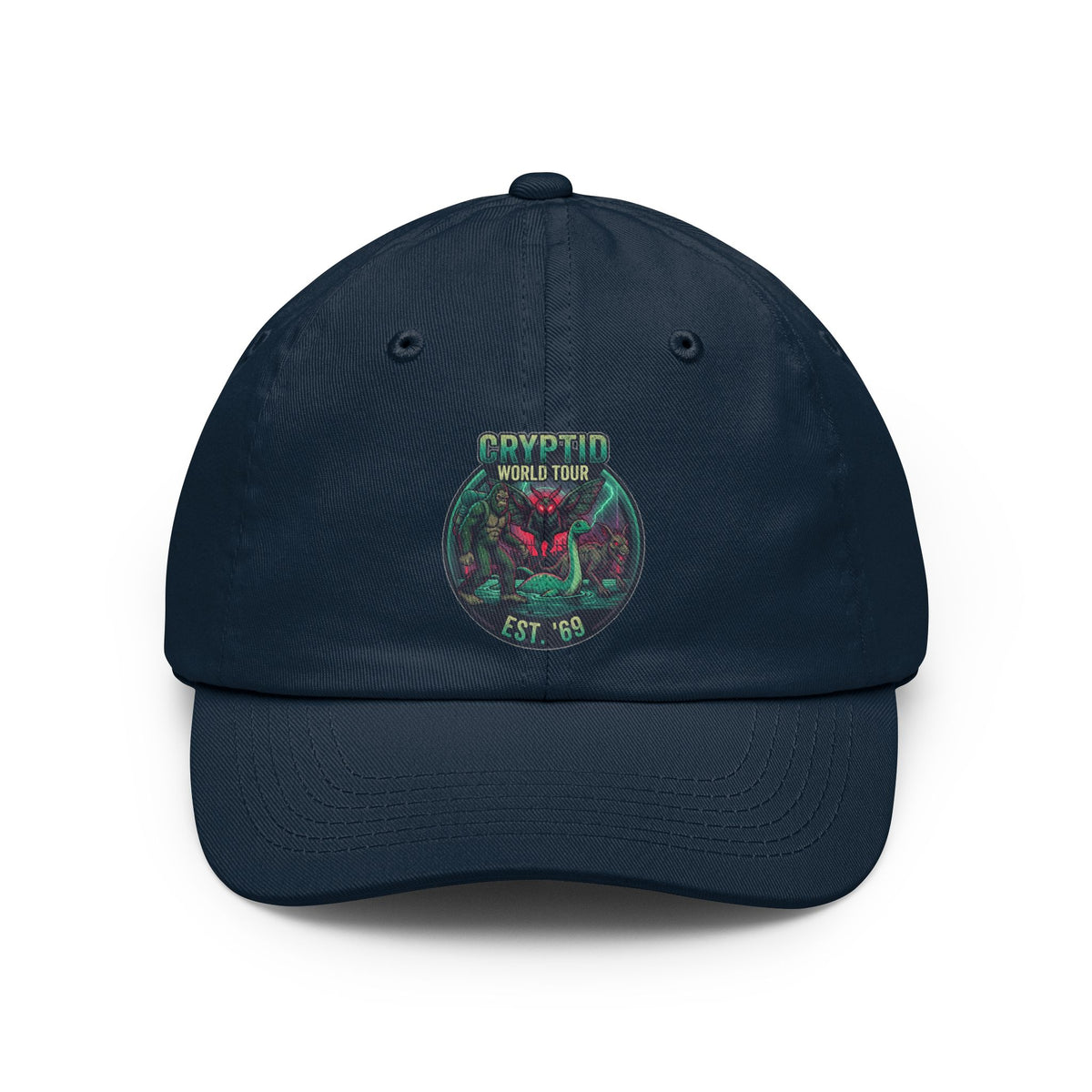 Color: Navy | Puzizia (Global-Cryptid Mashup) Cryptid World Tour Dad Hat