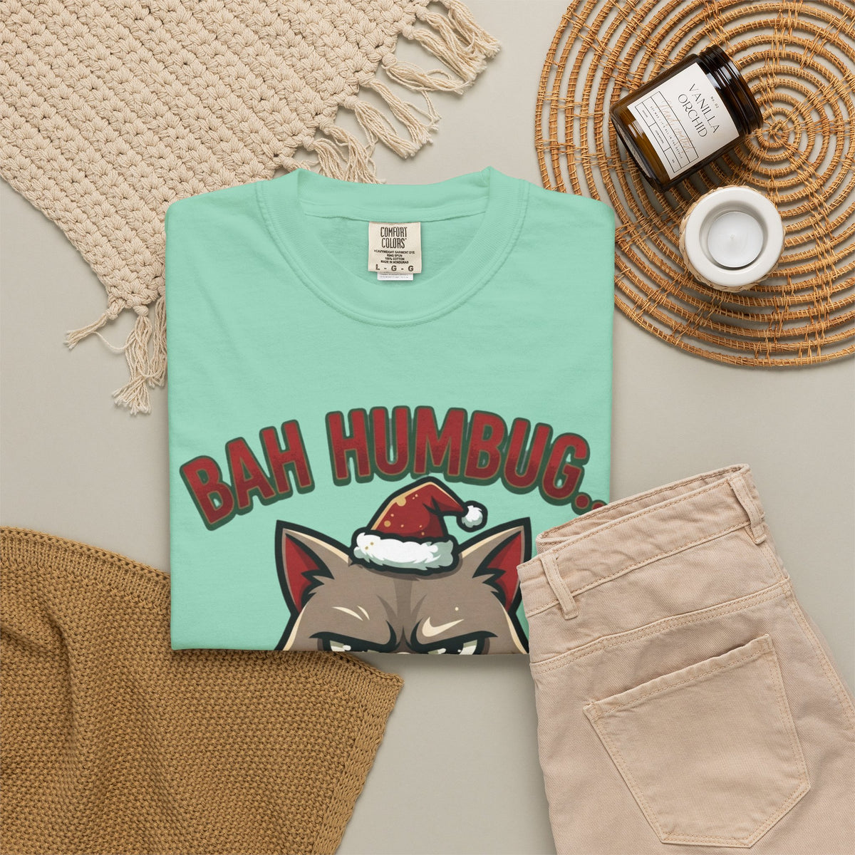 "Bah Humbug" Unisex Garment-Dyed Tee