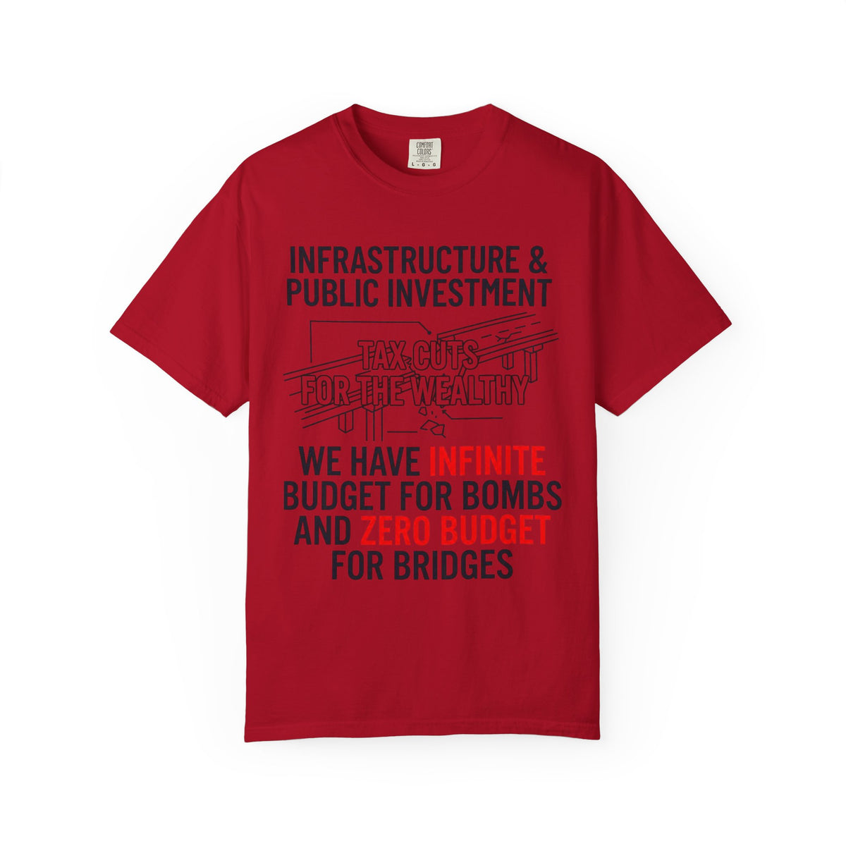 "Protest Series - Fix The Roads" Unisex Garment-Dyed Tee
