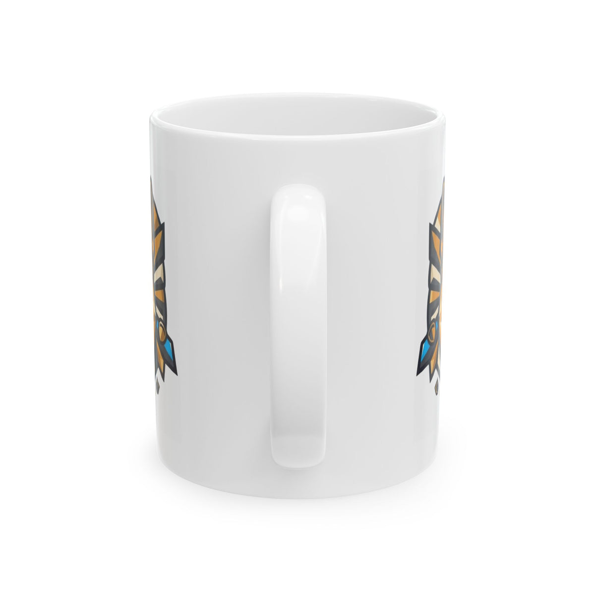 "German Shepherd Guardian Loyal Brave" White Ceramic Mug — Graphic