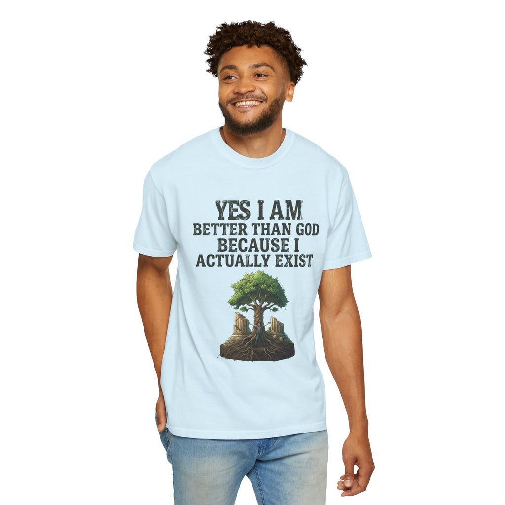 "I Exist" Unisex Garment-Dyed Tee