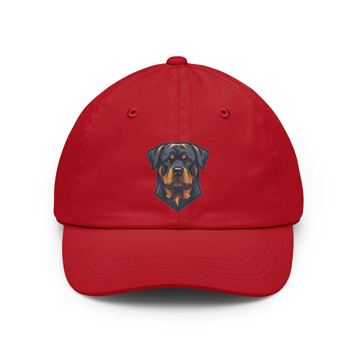 Color: Red | Rottweiler Rulers Confident Powerful Dad Hat — Graphic