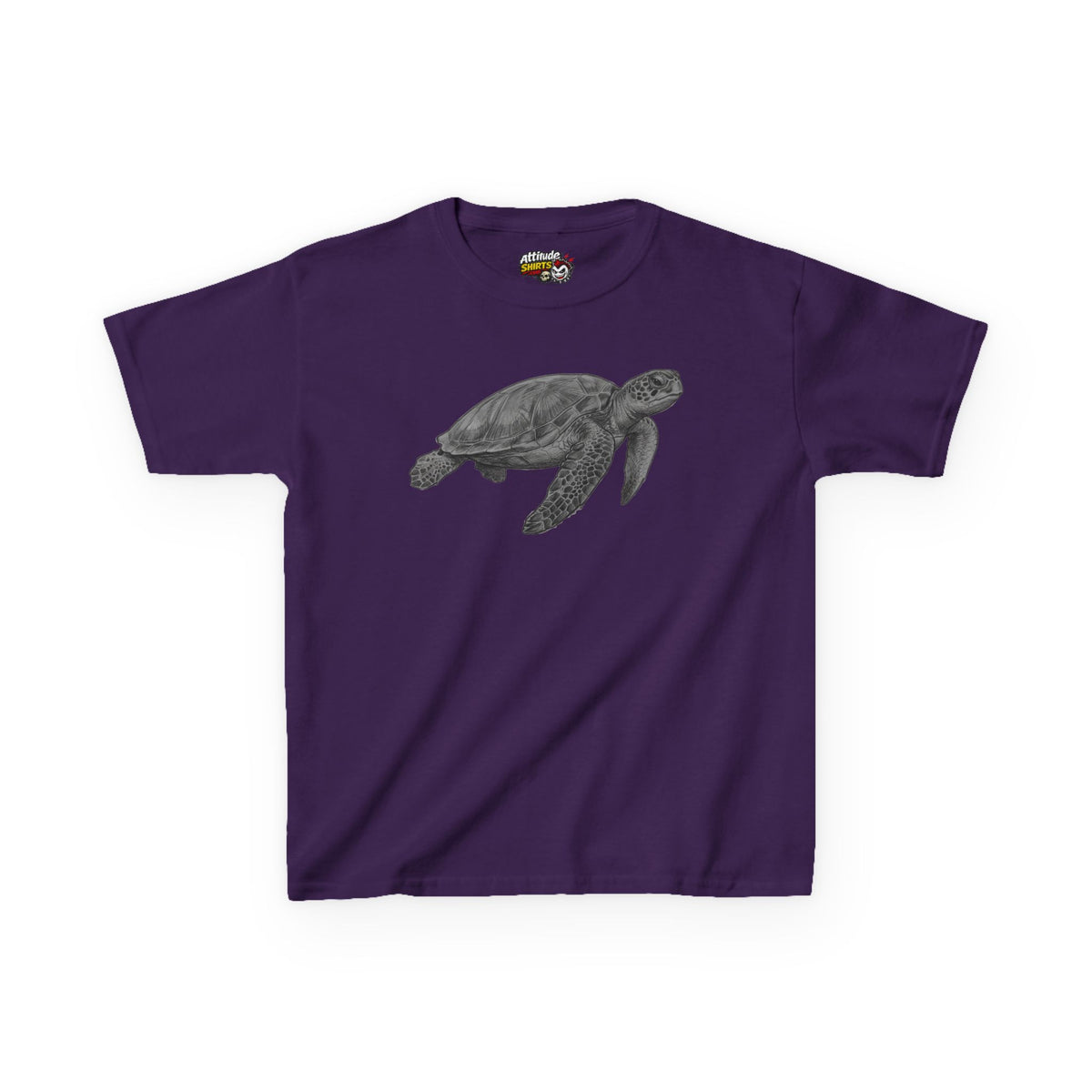 "Pencil Sketch Art Sea Turtle" Kids Tee