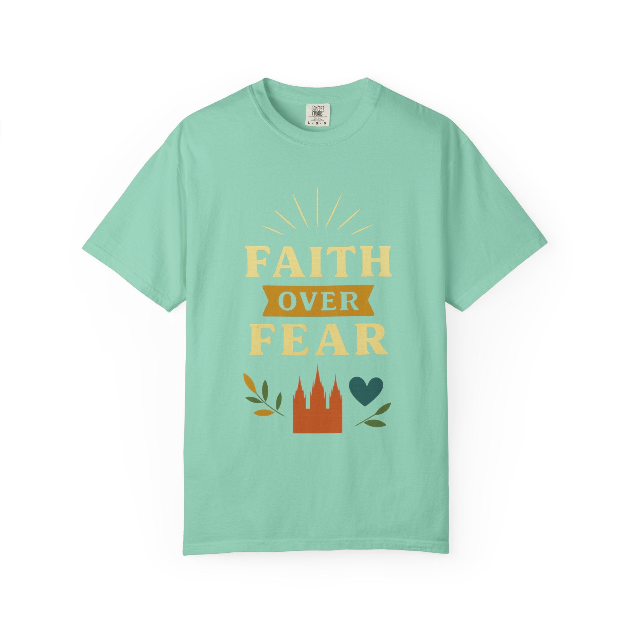 "Faith Over Fear-2" Unisex Garment-Dyed T-shirt