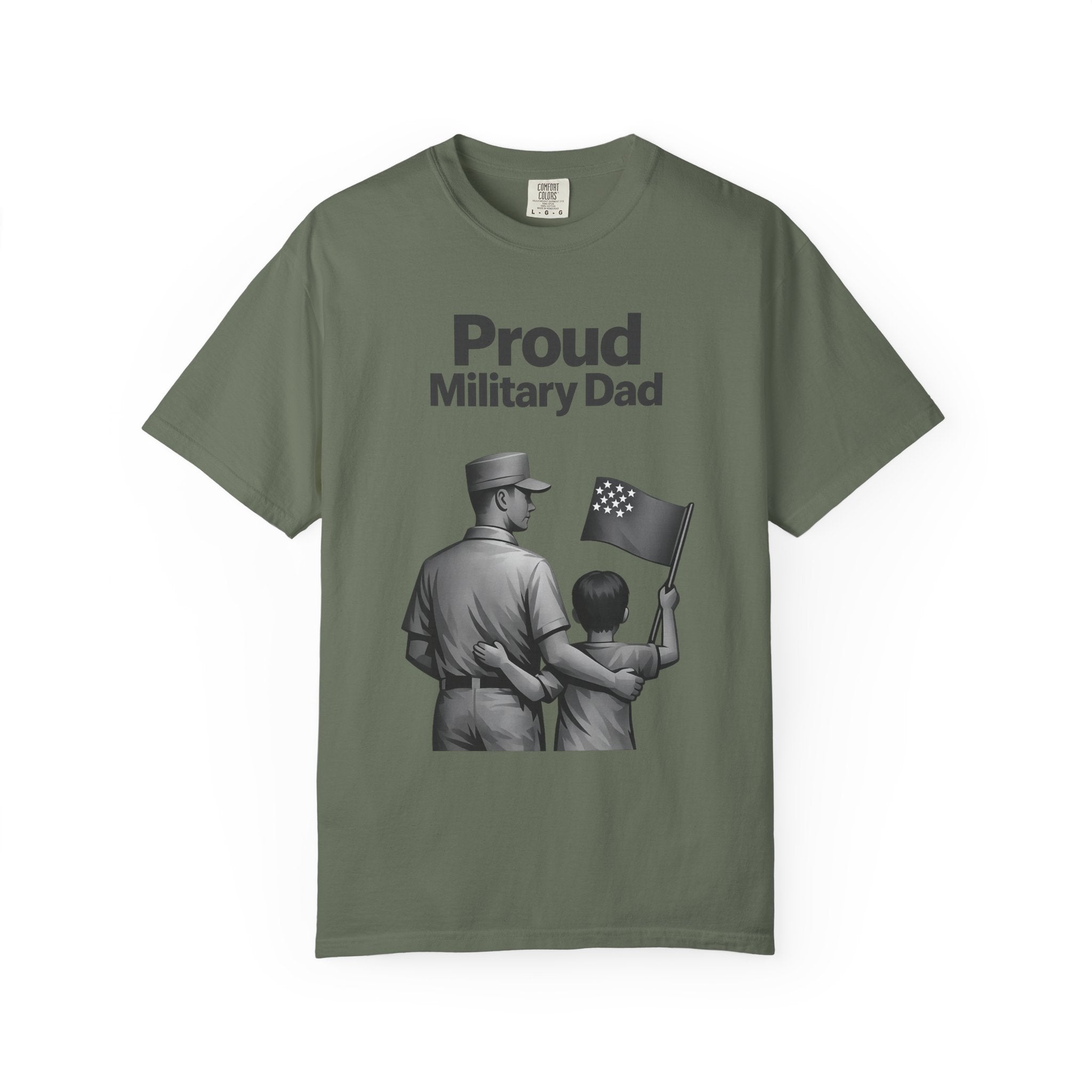 "Proud Military Dad" Unisex Garment-Dyed T-shirt