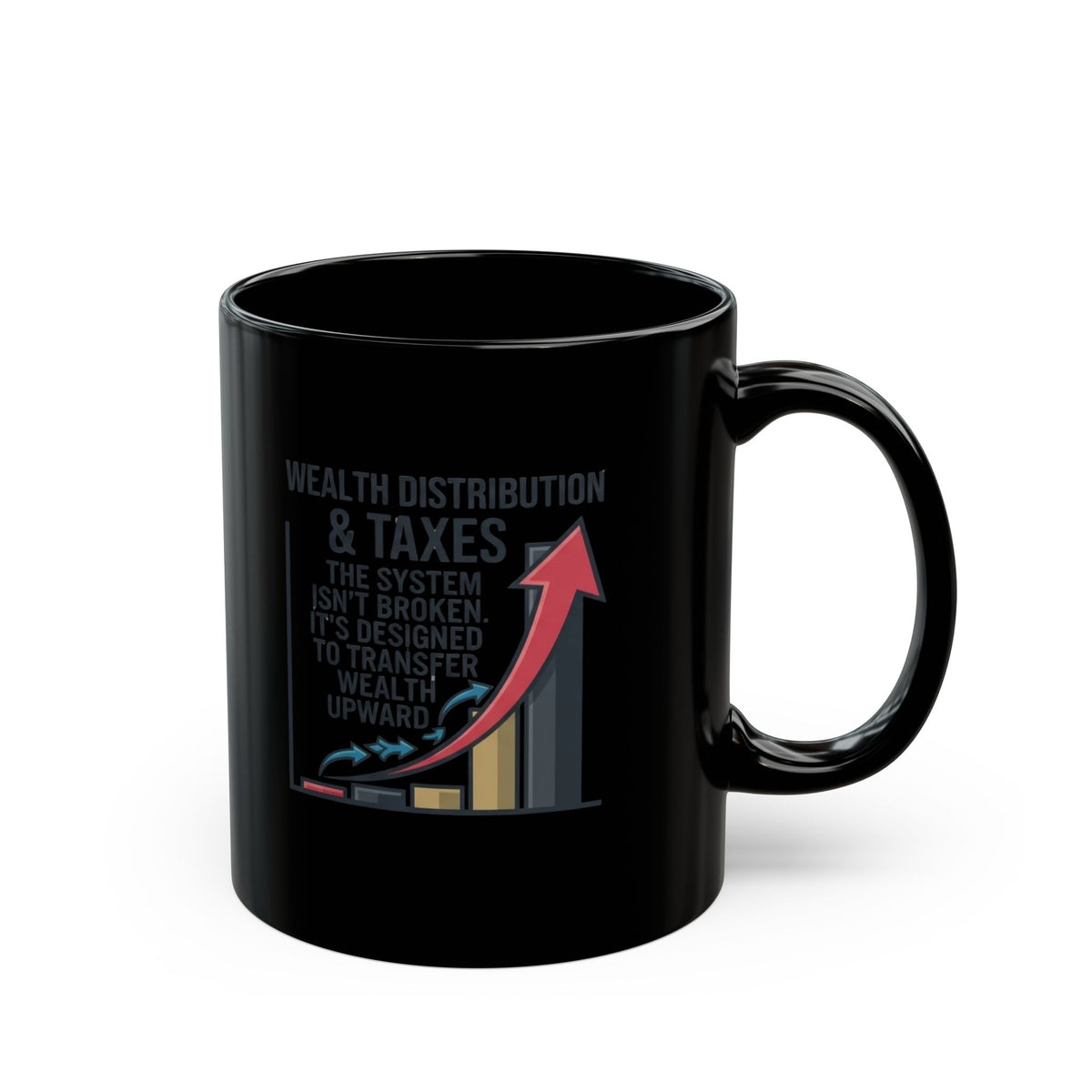 "Protest Series - Follow The Money" Black Ceramic Mug