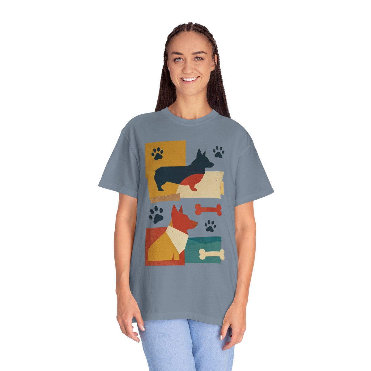 Color: Blue Jean | Dogs and Bones Unisex Garment-Dyed Tee