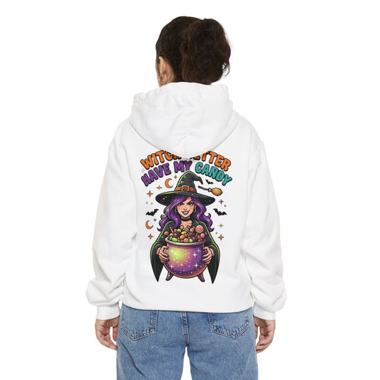 Color: White | Witch Better Have My Candy Garment-Dyed Hoodie