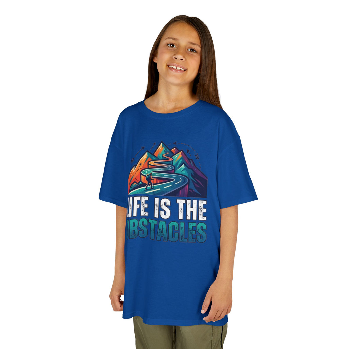 Color: Royal | Life Is The Obstacles Kids Tee