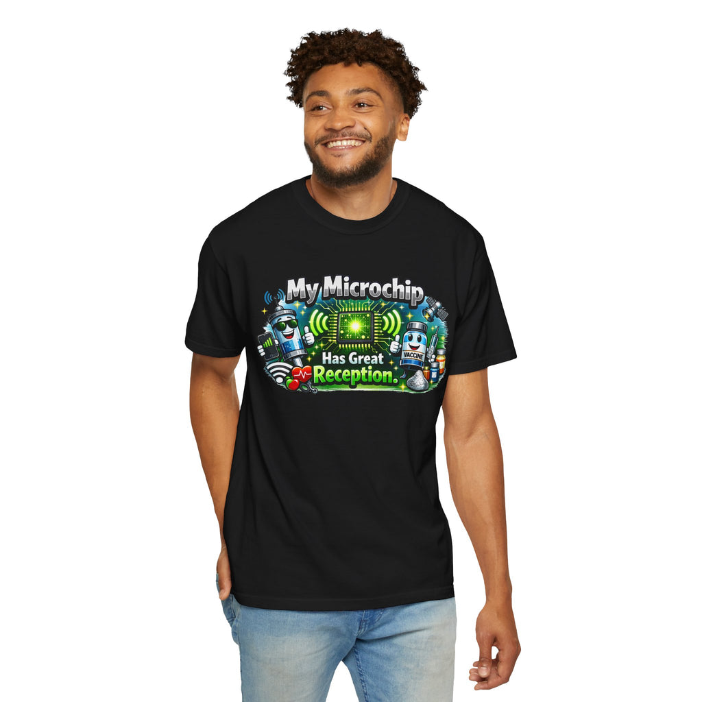 Great Reception Microchip | Garment-Dyed Tee — AttitudeShirts