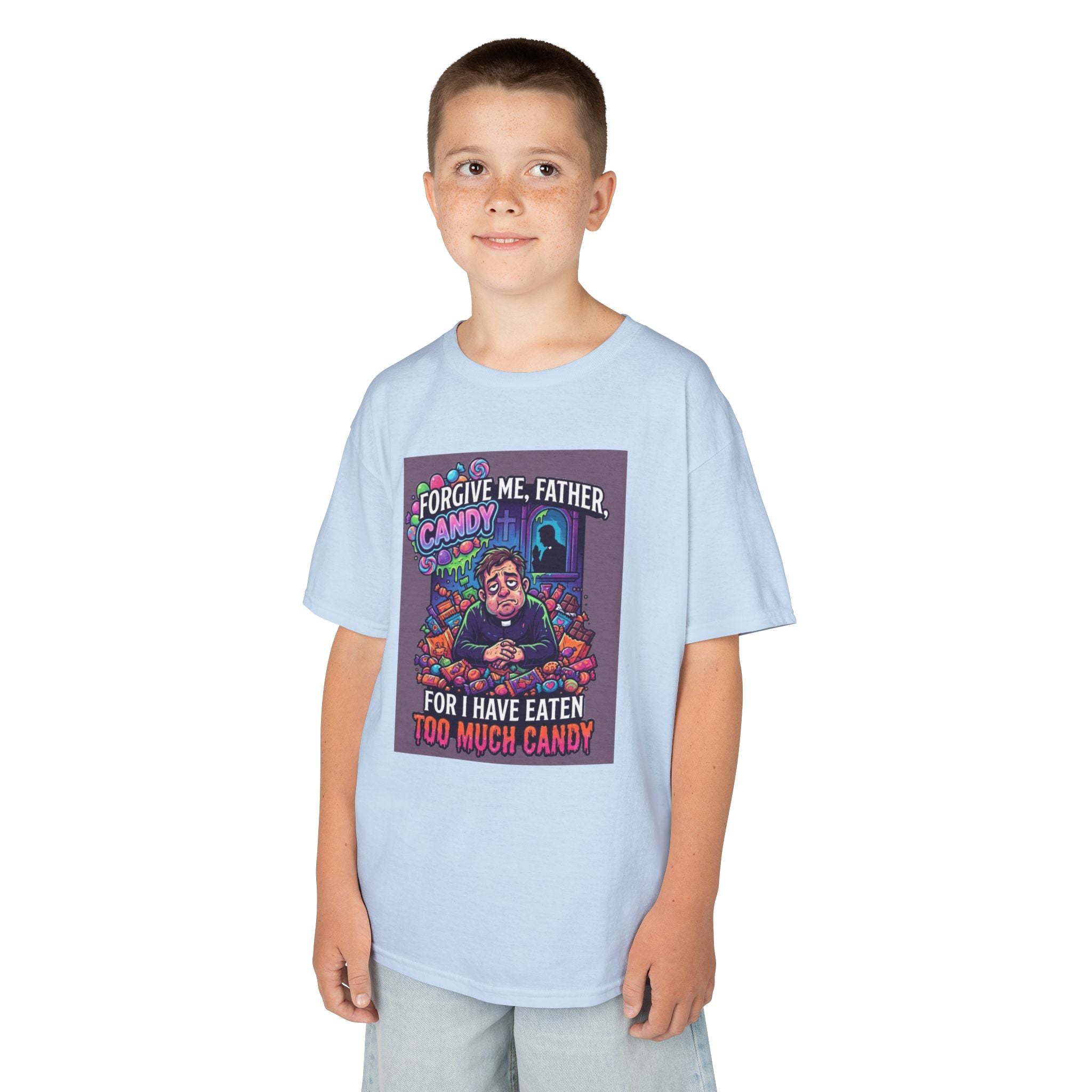 "Forgive Me Father Too Much Candy" Kids Tee