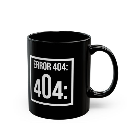"Social Skills Not Found" Black Ceramic Mug — Graphic
